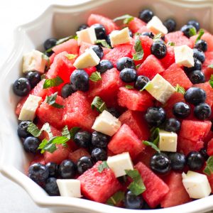 Watermelon Blueberry Feta Salad